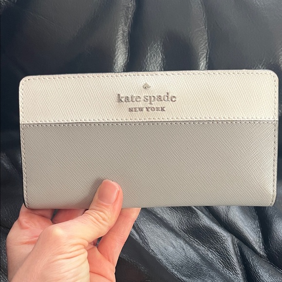 New Kate Spade white and grayWallet and Card Holder Duo - Picture 2 of 14